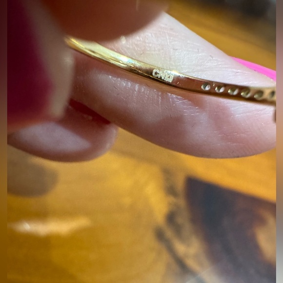 Sterling silver gold plated citrine and diamond ring size 8 - Picture 9 of 10